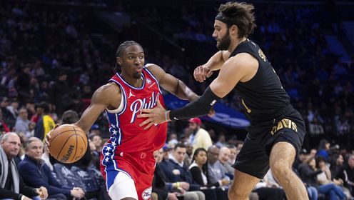 2025年01月25日 乔治30+5 米切尔37+7 杰罗姆三分8中8 76人爆冷胜骑士止7连败